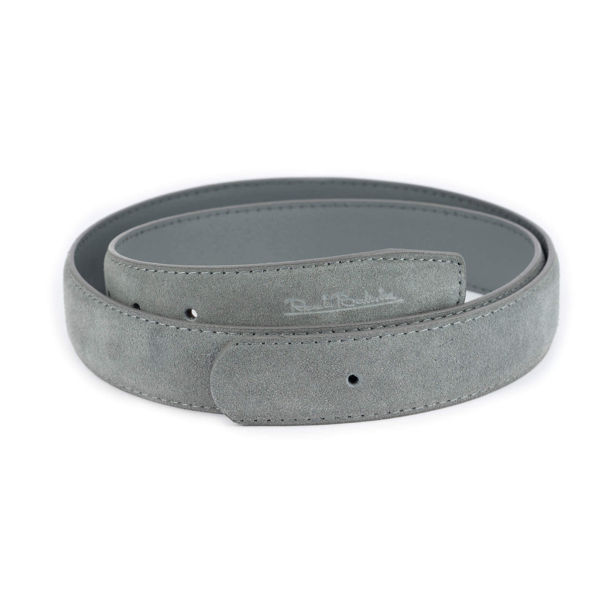 Grey Suede Replacement Belt Strap For Salvatore Ferragamo Buckles 35mm | Genuine Leather Dress Belt Accessory | Perfect for Office, Wedding & Formal Occasions