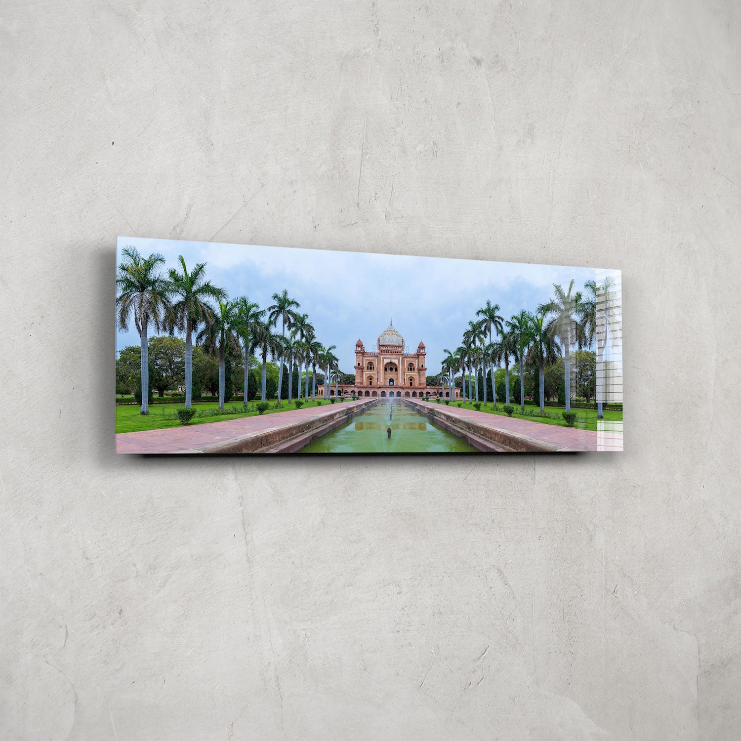 Taj Mahal Panoramic View Poster - Stunning India Landmark Wall Art for Home & Office Decor | Perfect for Living Room, Bedroom, or Gift