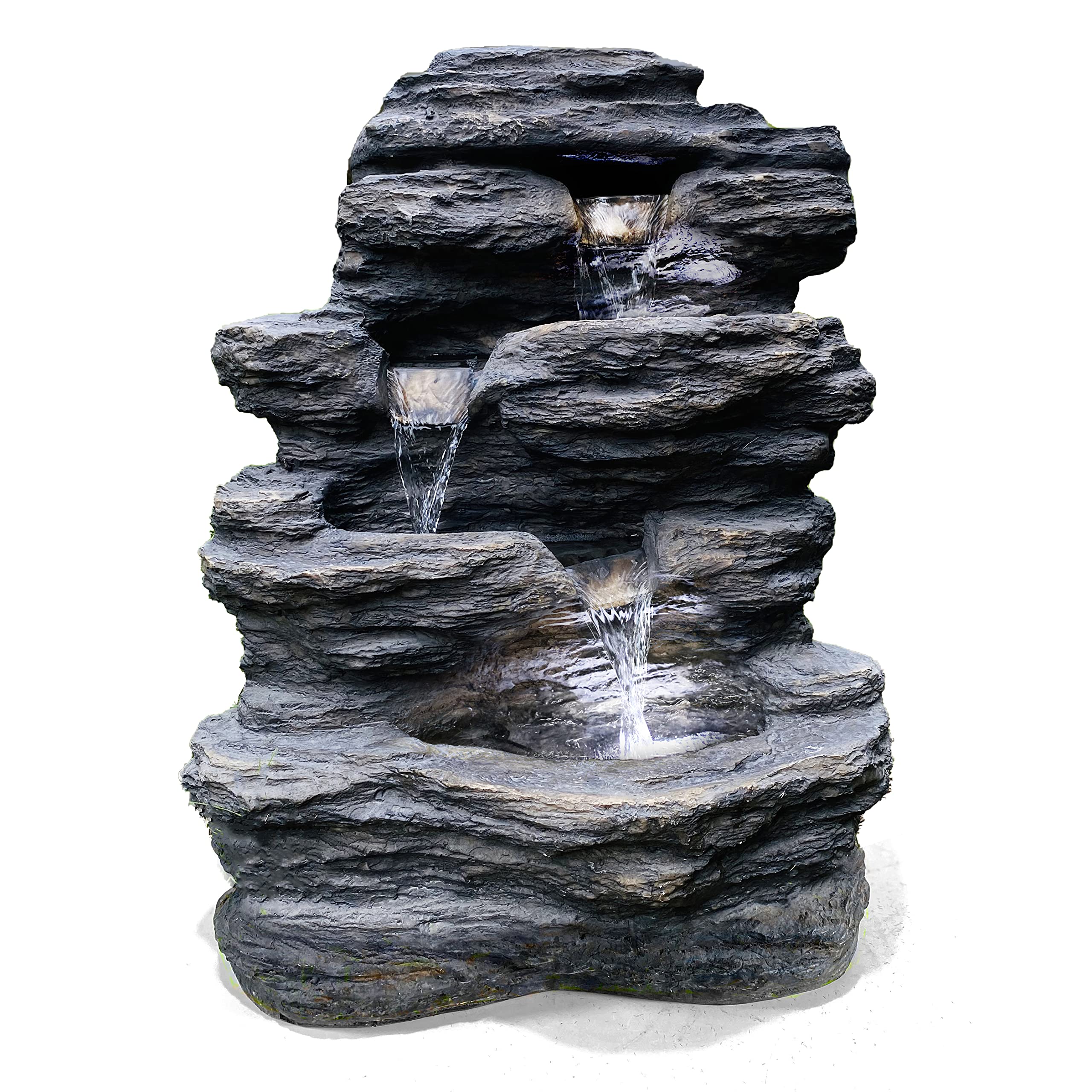 3-Tier Outdoor Water Fountain with LED Lights - 23