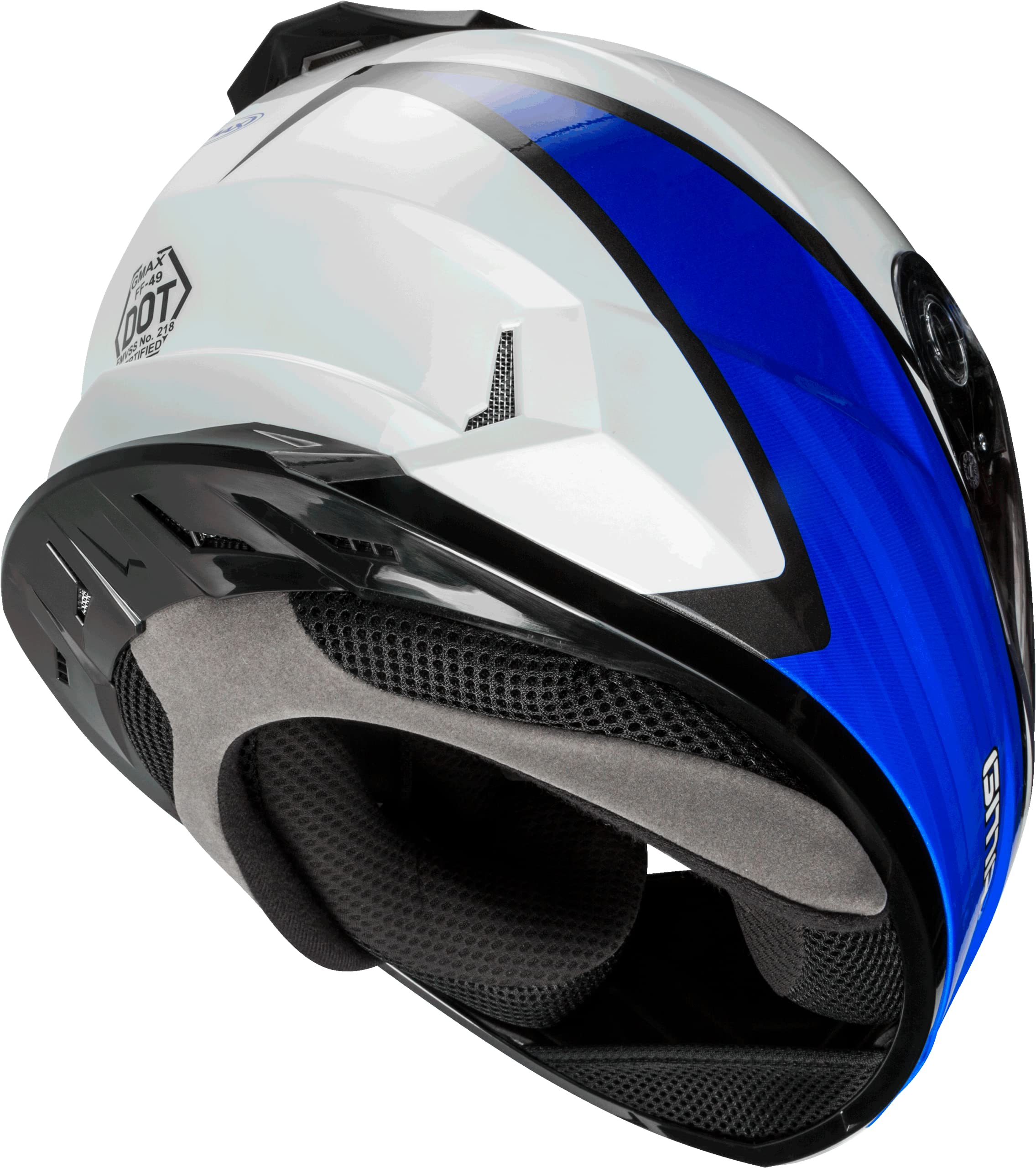 GMAX FF-49 DOT Approved Full Face Motorcycle Helmet - Lightweight & Ventilated for Men & Women - Ideal for Street Riding, Cruising & Long Distance Motorcycle Tours