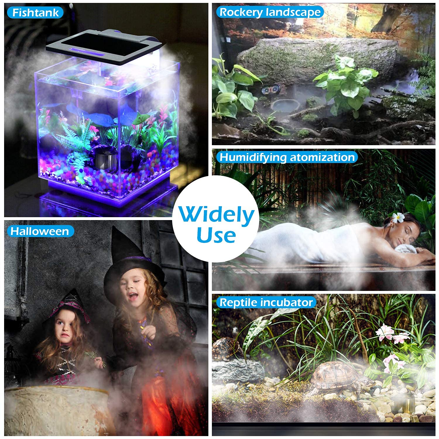 FITNATE Upgraded Water Mist Maker with Floating Splash Guard - Perfect for Humidifiers, Indoor Fountains, and Home Decor
