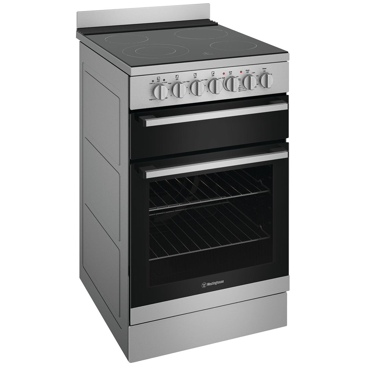 Westinghouse 54cm Electric Freestanding Oven WFE542SCB - Stainless Steel Built-In Oven with Fan Forced Cooking | Perfect for Baking, Roasting & Family Meals