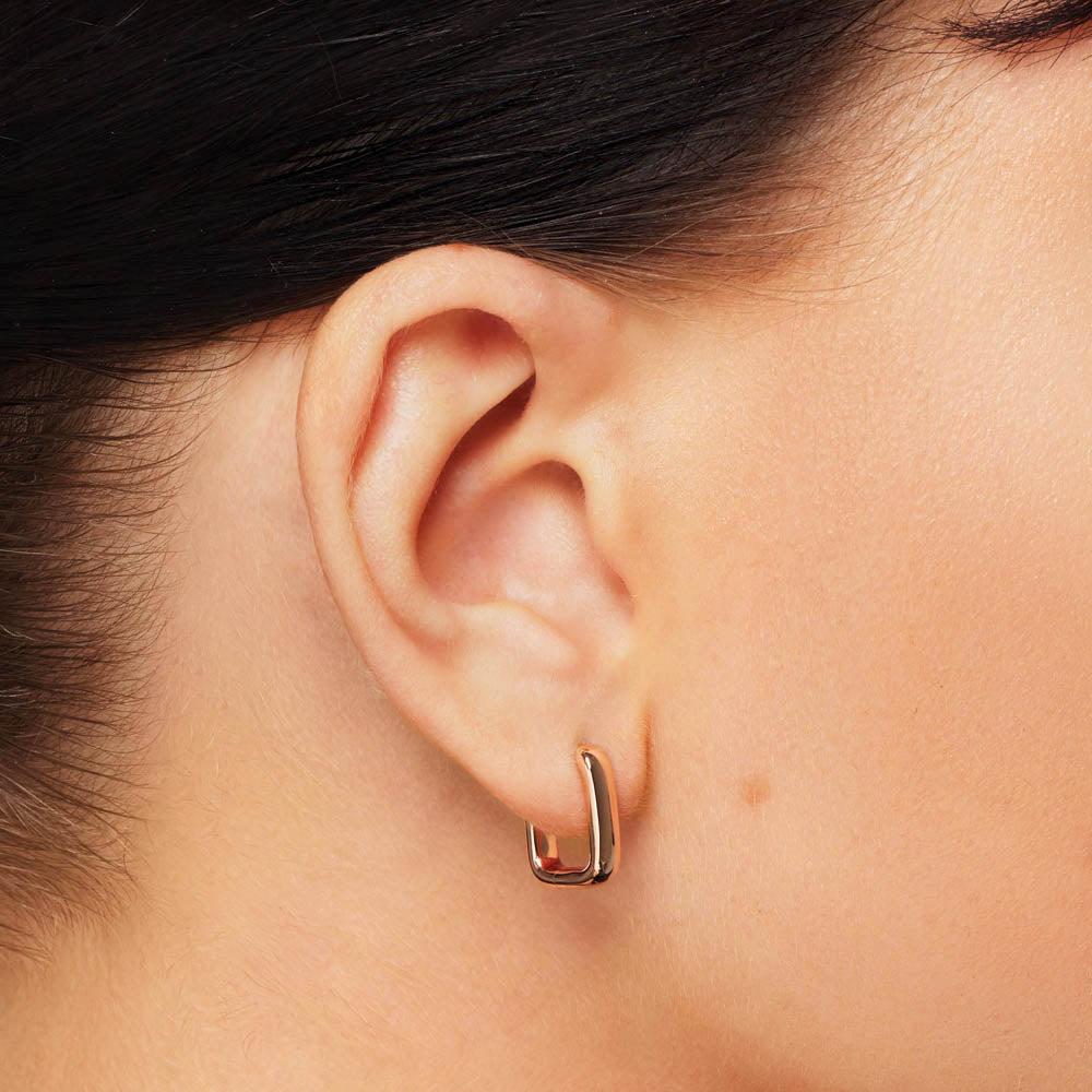 Rose Gold Mini Paperclip Earrings - Trendy & Dainty Jewelry for Women - Perfect for Everyday Wear, Office & Date Night