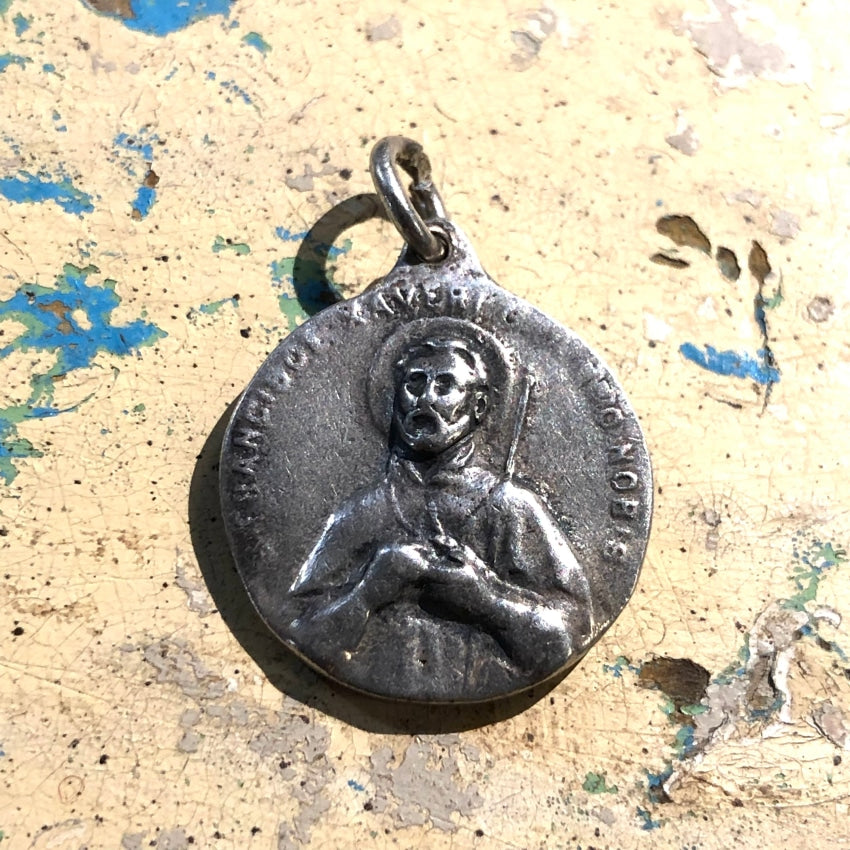 Vintage Sterling Silver Devotional Pendant Charm - Religious Jewelry for Necklace or Bracelet - Perfect for Prayer, Meditation & Spiritual Gifts
