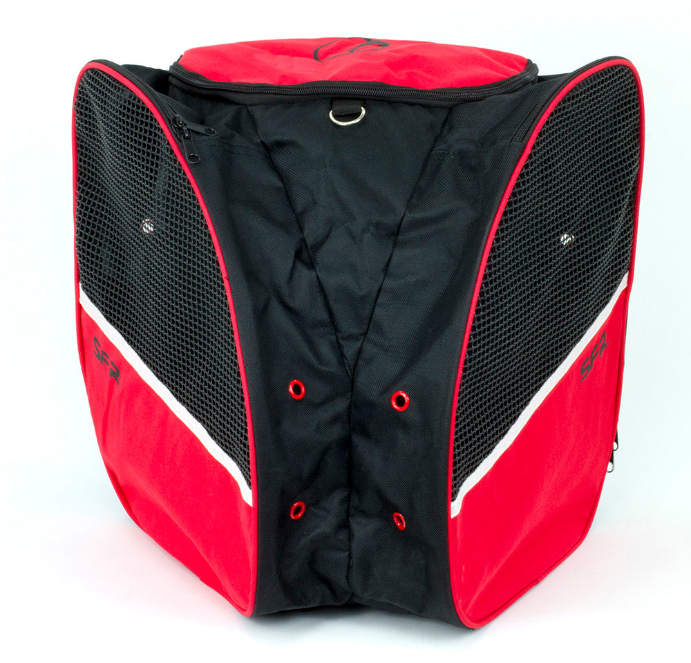 SFR Skate Backpack for Men & Women - Durable Waterproof Skateboarding Backpack with Laptop Compartment, Black & Red - Perfect for School, Work, Travel & Skateboarding