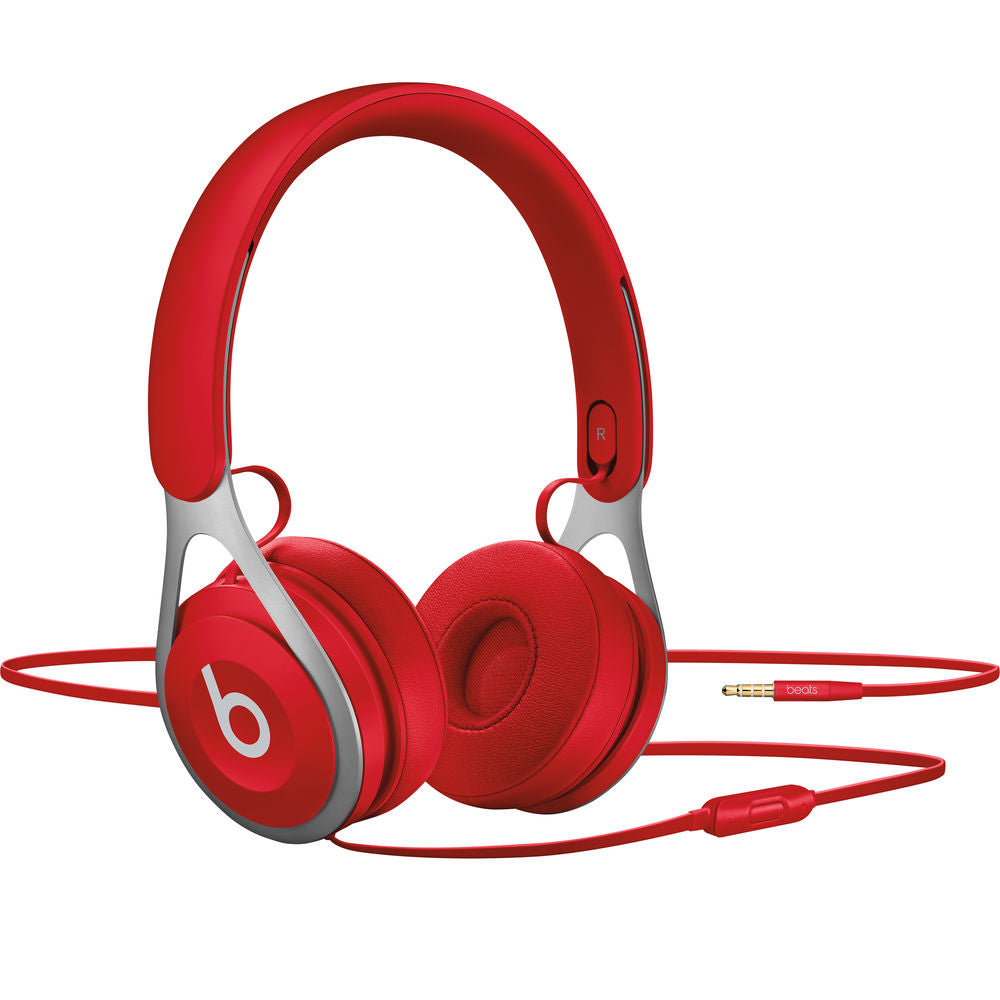Beats by Dr. Dre Beats EP On-Ear Headphones with Built-in Mic - Wired Studio Headset for Music & Gaming (Red) - Perfect for Travel, Workouts & Daily Commute