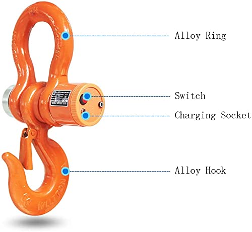 5T Wireless Crane Scale - Heavy Duty Digital Hanging Scale 11000lb/5000kg with Remote Control - Perfect for Construction, Shipping & Industrial Weighing