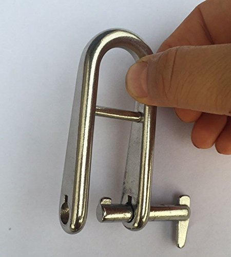 Premium Marine-Grade Stainless Steel Keypin Halyard Flat D Boat Shackle with Bar - Heavy Duty Rigging Hardware for Sailboats, Yachts & Marine Applications
