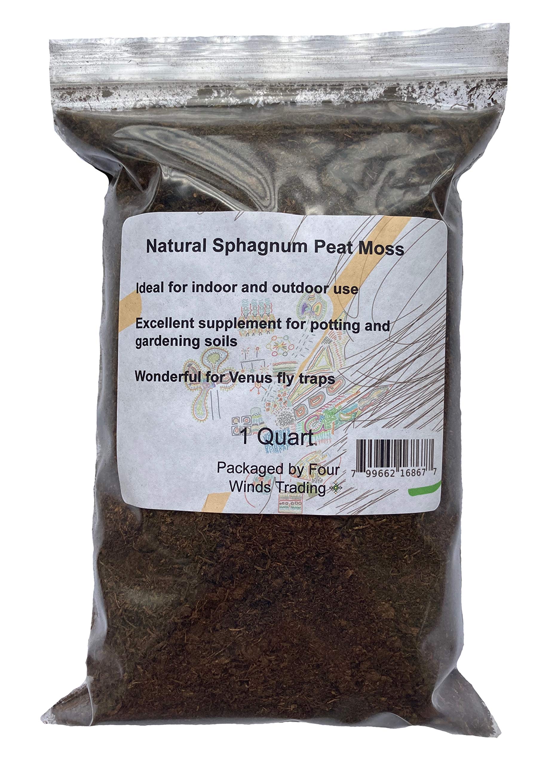 Premium Sphagnum Peat Moss for Gardening - 1 Quart | Organic Soil Amendment for Plants, Flowers & Vegetables | Ideal for Potting Mix, Seed Starting & Hydroponics