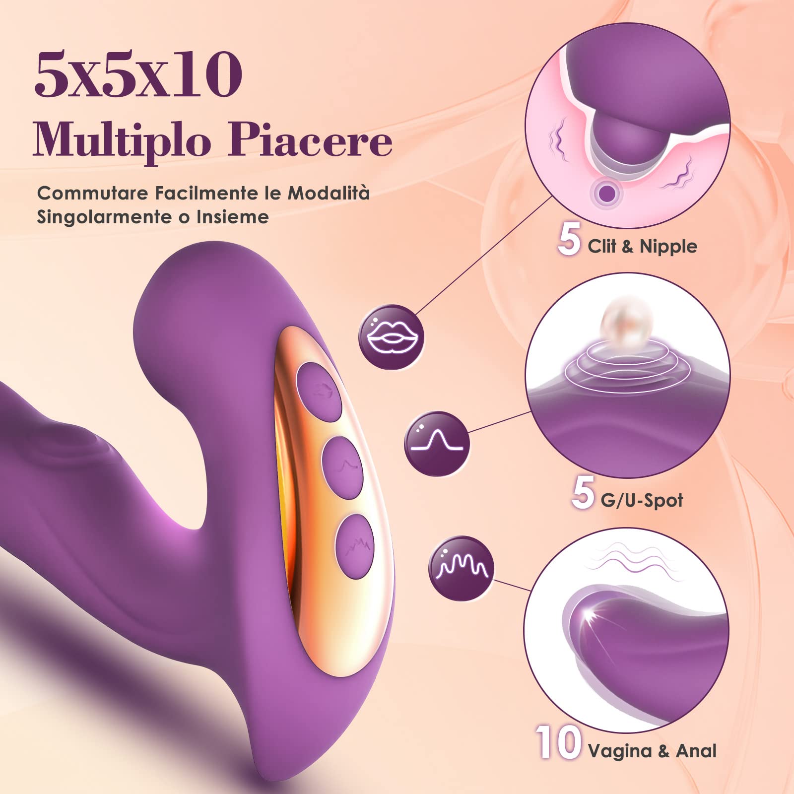 Loolosker Rabbit Vibrator for Women - G Spot & Clitoral Stimulation, Squirting Dildo with Remote Control - Adult Sex Toy for Couples Play & Solo Pleasure - Perfect for Sensual Massage & Intimate Moments