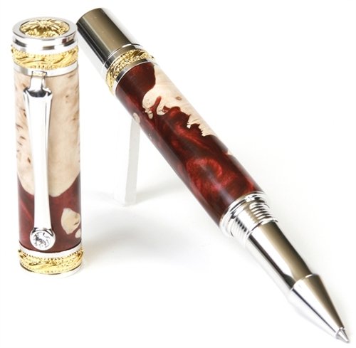 Lanier Pens Majestic Rollerball Pen - 22kt Gold Plated - Red Tide Luxury Writing Instrument - Perfect for Business Gifts, Executive Signatures & Premium Office Use