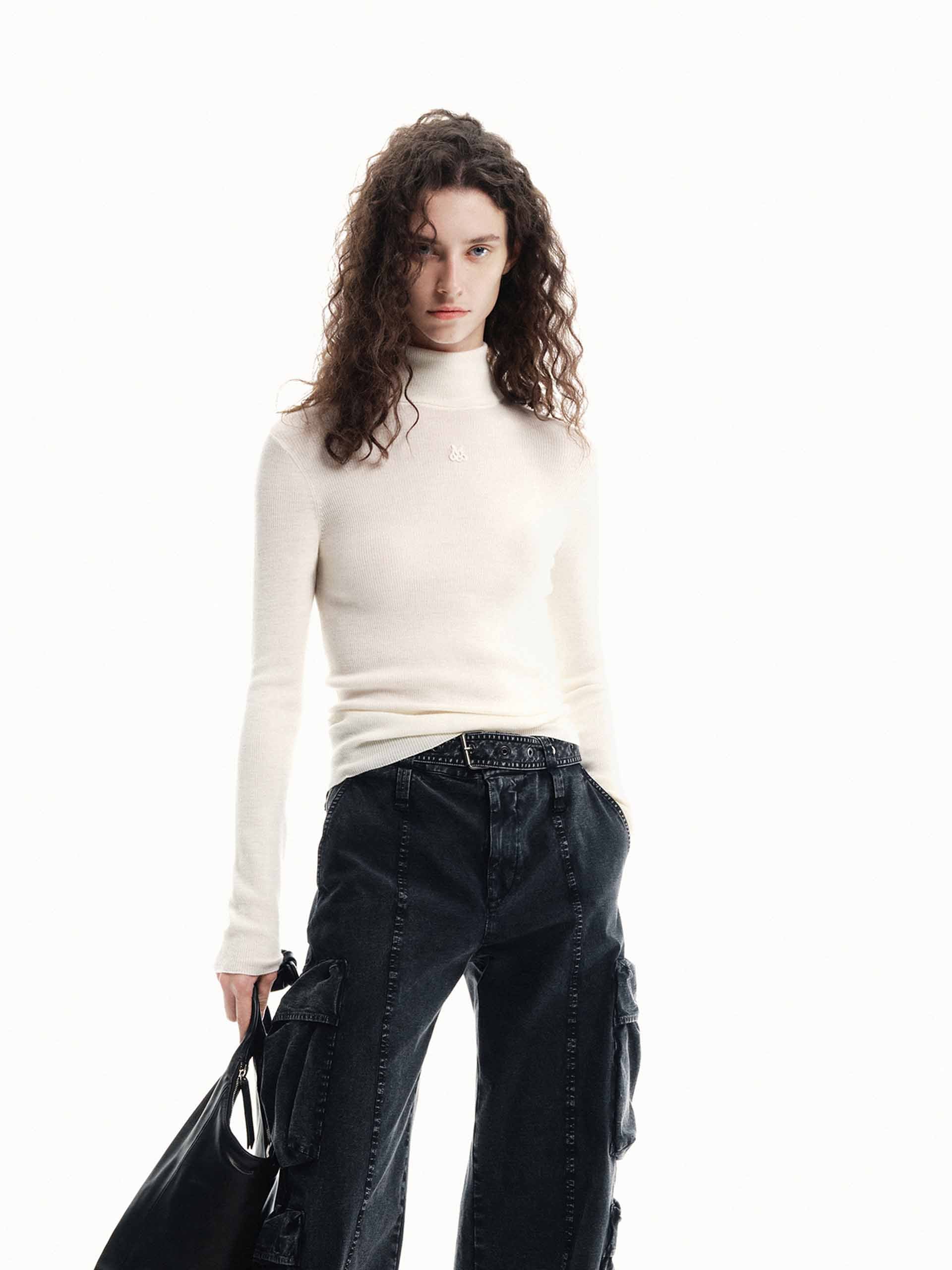 Premium Merino Wool Turtleneck Sweater for Women - Soft & Warm Winter Knit Pullover - Perfect for Office, Travel & Casual Outfits