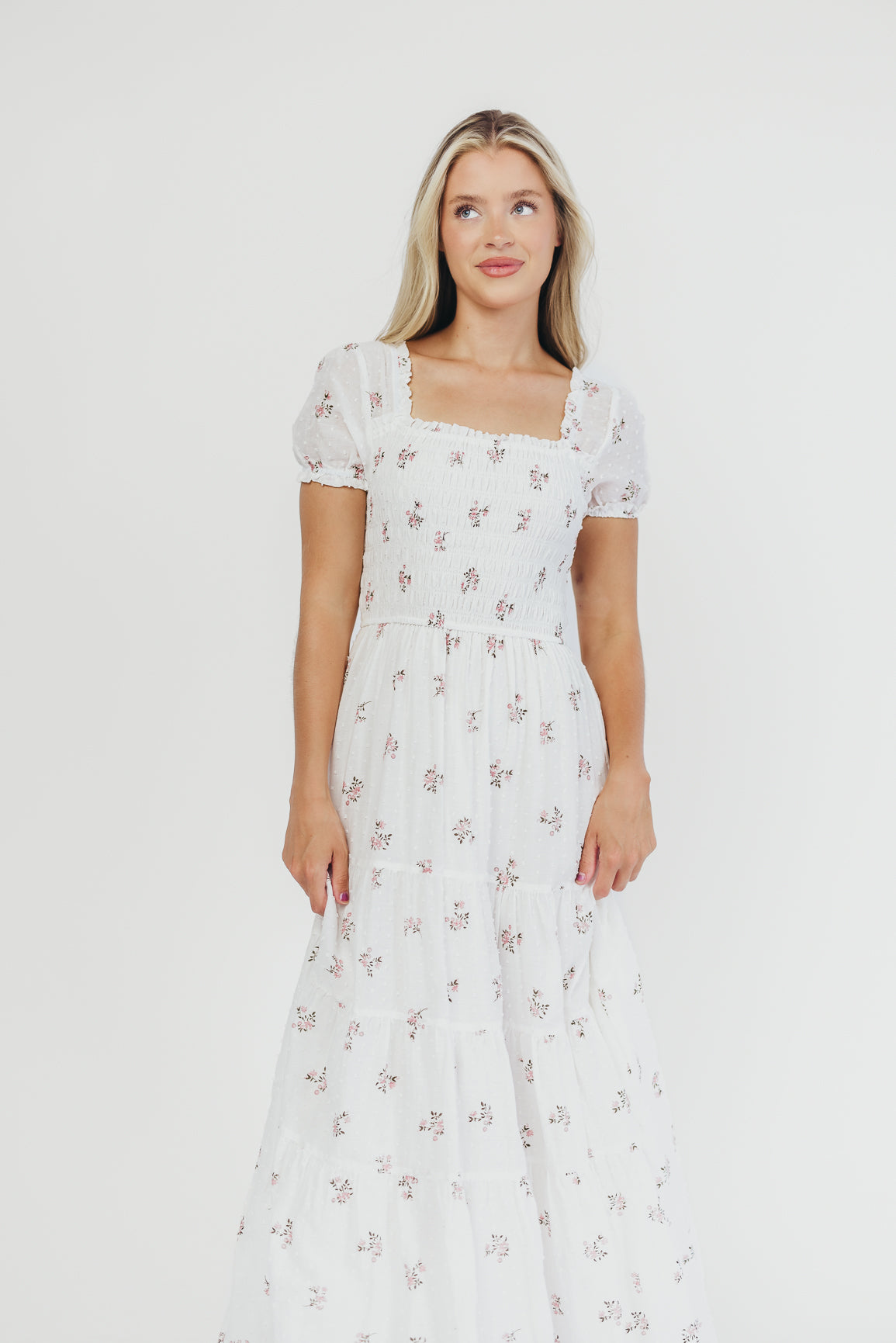 Harper Worth Women's Floral Maxi Dress - Pink Maternity Bump Friendly Long Dress for Pregnancy, Nursing & Postpartum | Perfect for Baby Showers, Beach Vacations & Summer Outfits