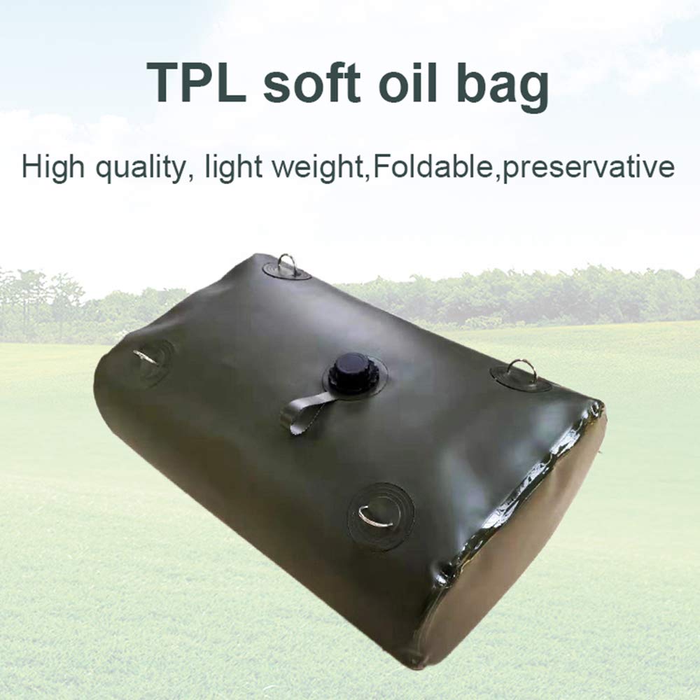 Collapsible 5-Gallon Gasoline Container - Large Capacity Portable Oil Drum & Fuel Tank for Outdoor, Camping, Emergency - Leak-Proof Soft Water Storage Bag for Liquids