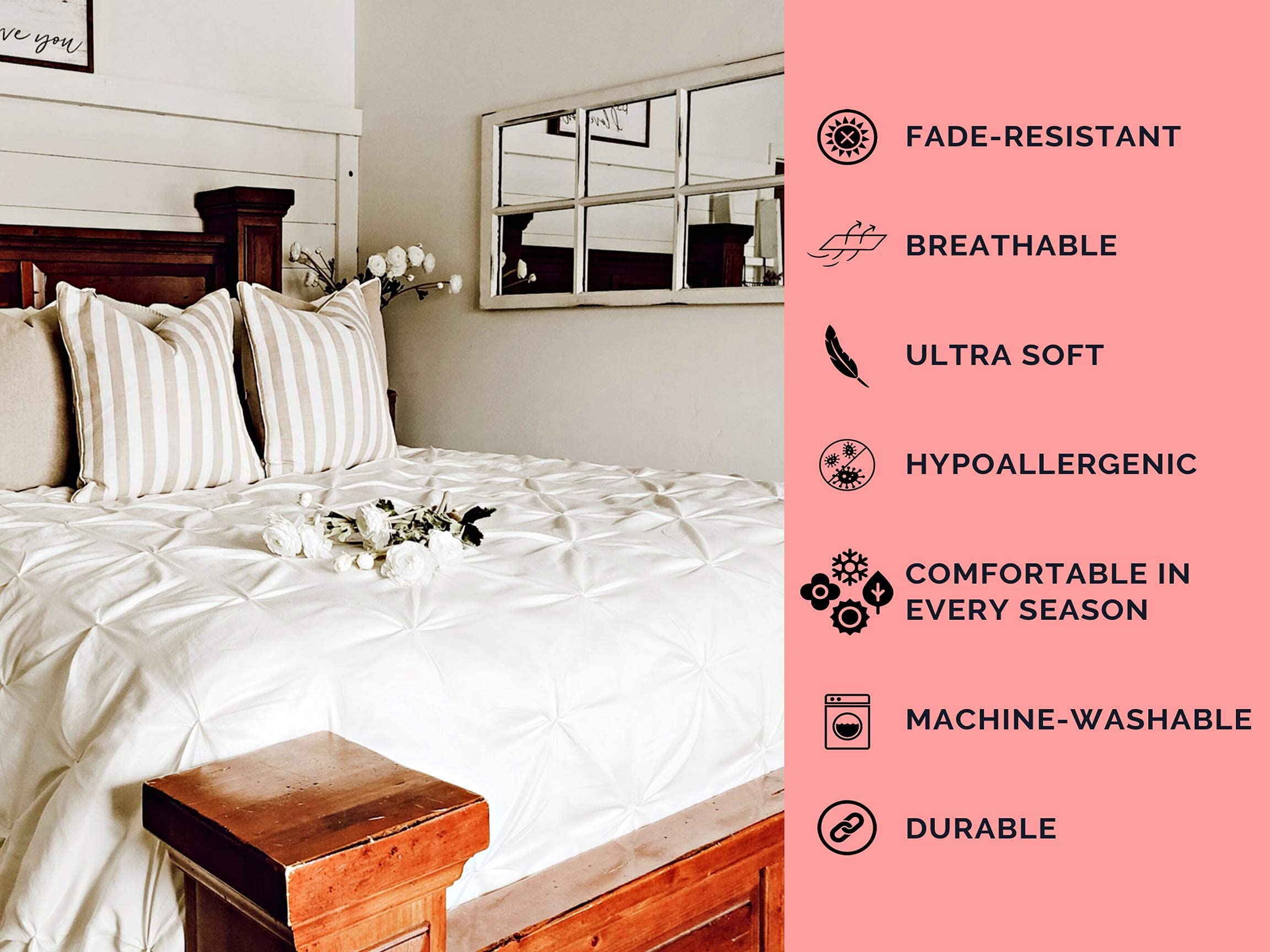 Luxury 100% Pure Mulberry Silk 4-Piece Bedding Set - 22 Momme Grade A Silk Sheets with 15