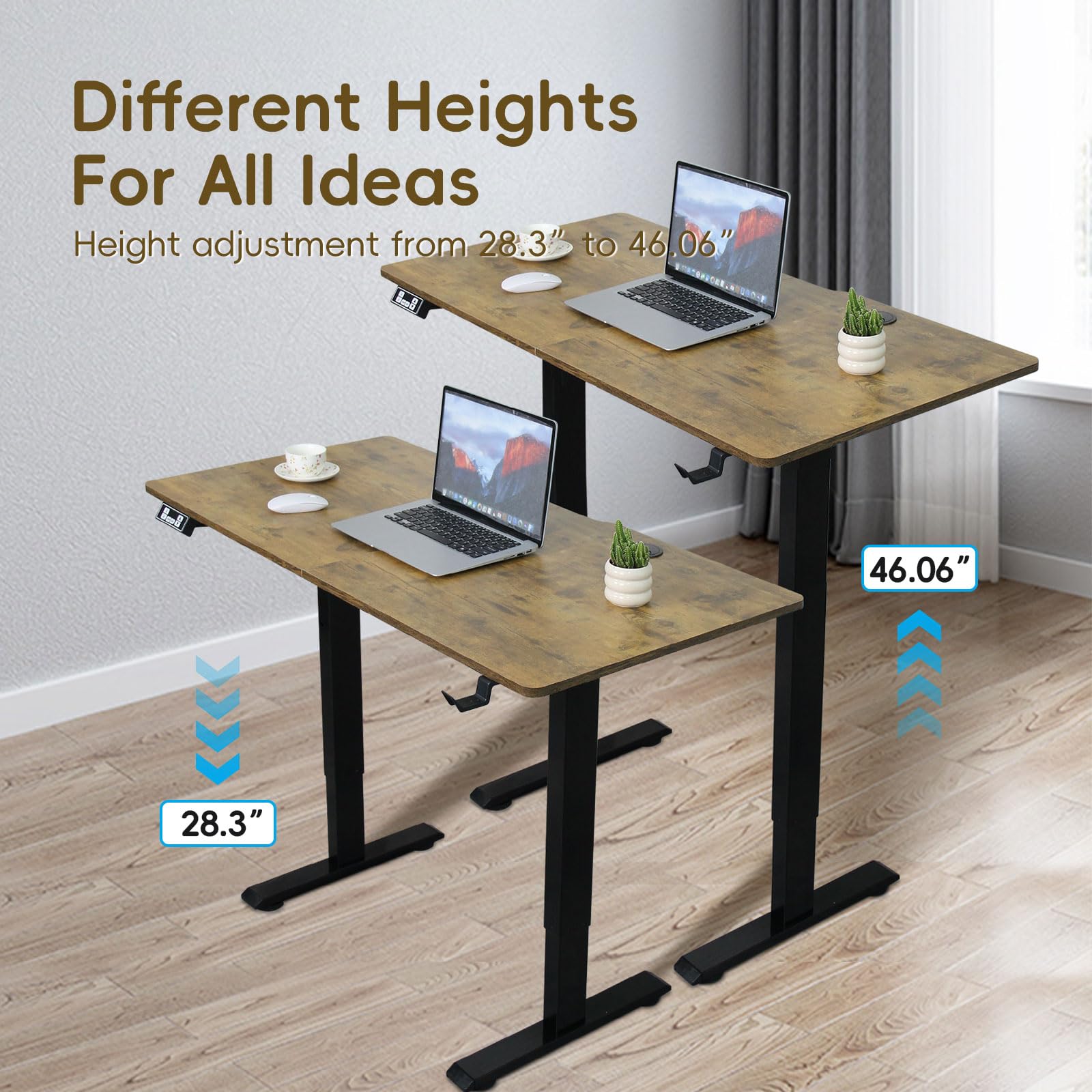 Adjustable Height Electric Standing Desk - 48