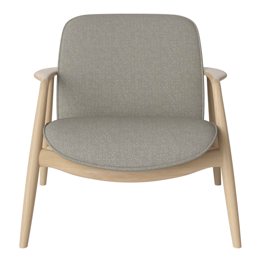 Bowie Lounge Chair - Modern Accent Chair for Living Room, Bedroom & Office - Comfortable Upholstered Armchair with Wooden Legs - Perfect for Relaxing, Reading & Lounging