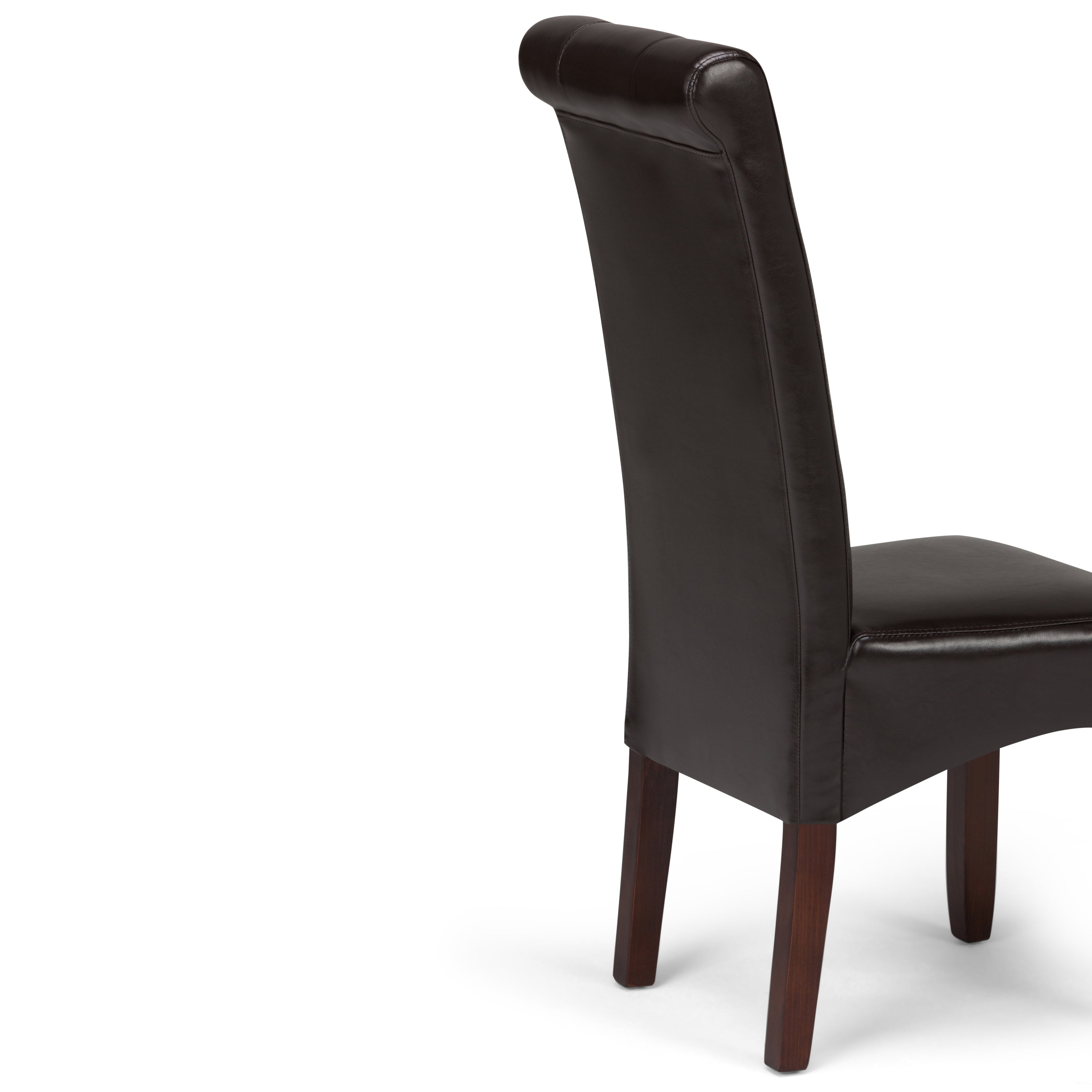 Cosmopolitan Deluxe Tufted Parson Dining Chairs (Set of 2) in Tanners Brown - Perfect for Modern Dining Rooms, Kitchen Nooks & Home Office Seating