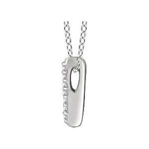 14K Gold 0.05 CTW Diamond Bar Necklace for Women - Elegant Minimalist Pendant Jewelry Gift for Anniversary, Birthday & Valentine's Day