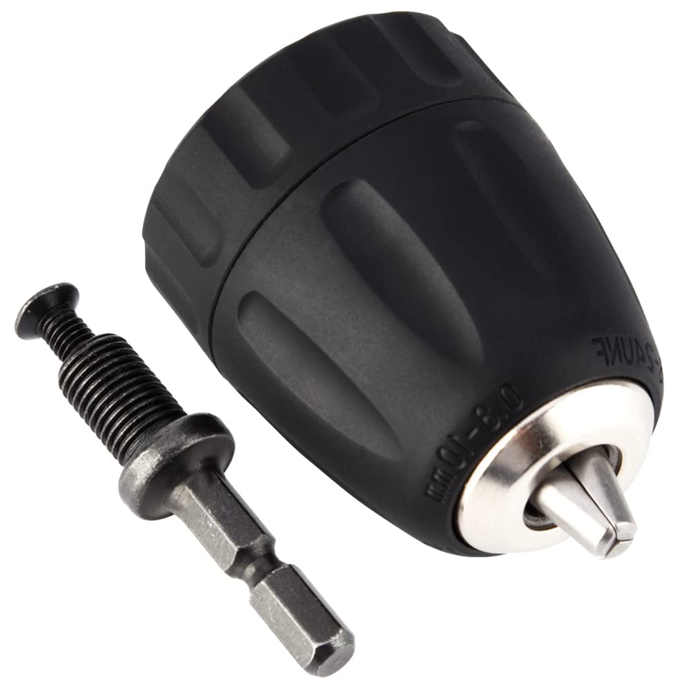 Quick Change 3/8-24UNF Keyless Drill Chuck - 0.8-10MM Clamping Capacity with 1/4