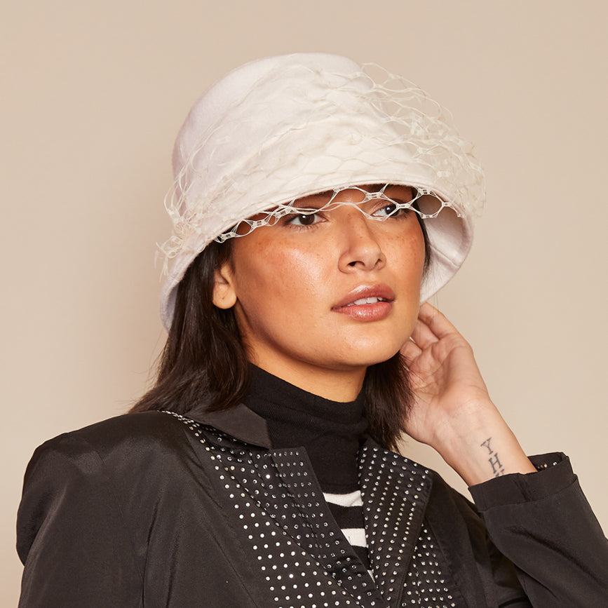 Yuki Wool Bucket Hat for Women & Men - Warm Winter Beanie with Brim - Soft Knit Outdoor Sun Hat for Hiking, Camping, and Travel