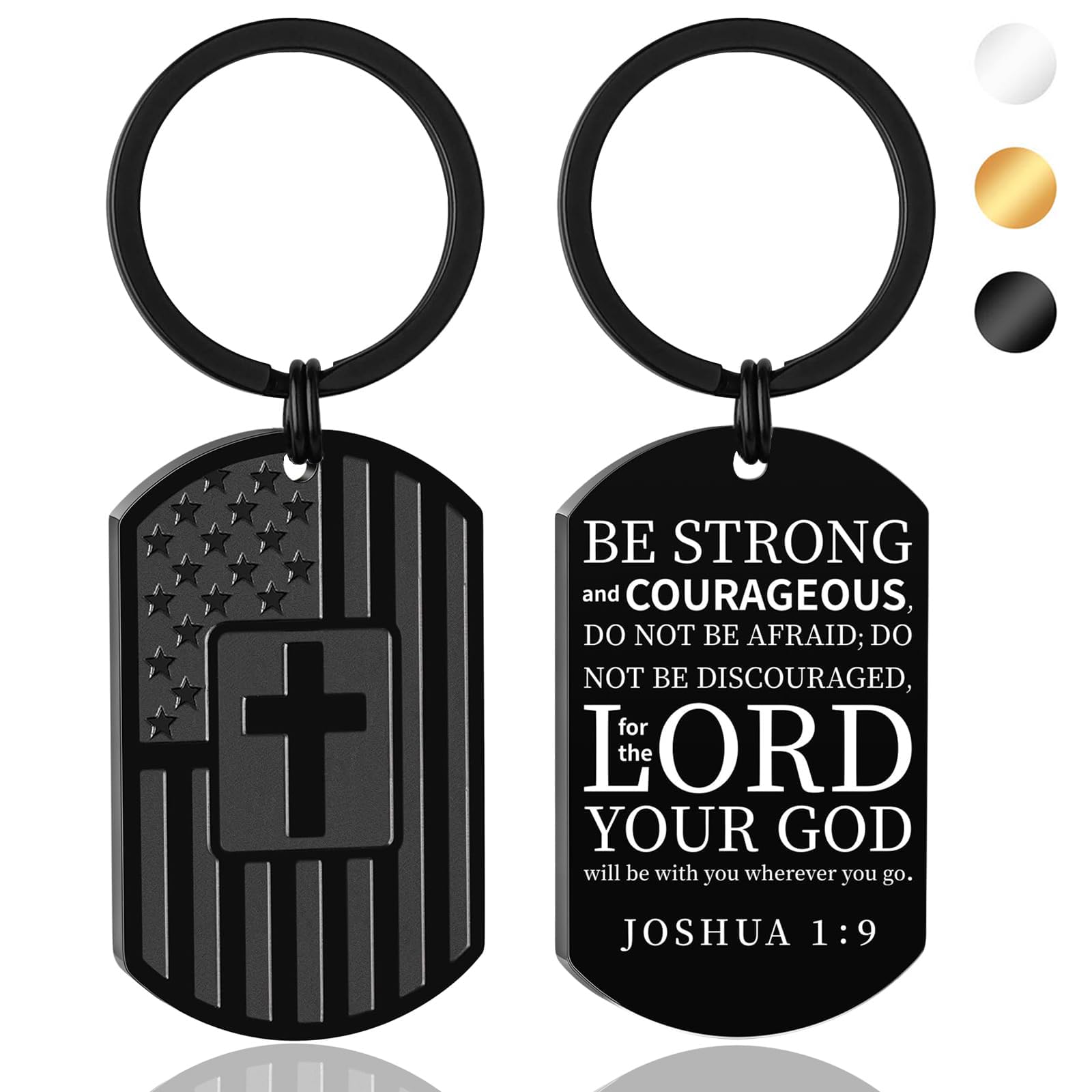 Religious Keychain for Men - Baptism, First Communion, Confirmation Gifts - Easter & Graduation Present - Durable & Meaningful Keepsake for Christian Faith & Special Occasions
