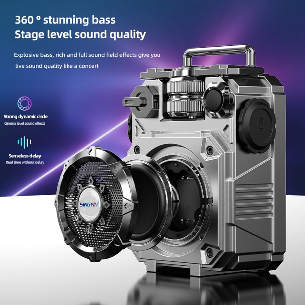 Darmlly Portable Mini Bluetooth Speaker with Super Bass, Wireless Subwoofer, TF Card Slot - Dark Blue | Perfect for Travel, Outdoor Parties, and Home Use