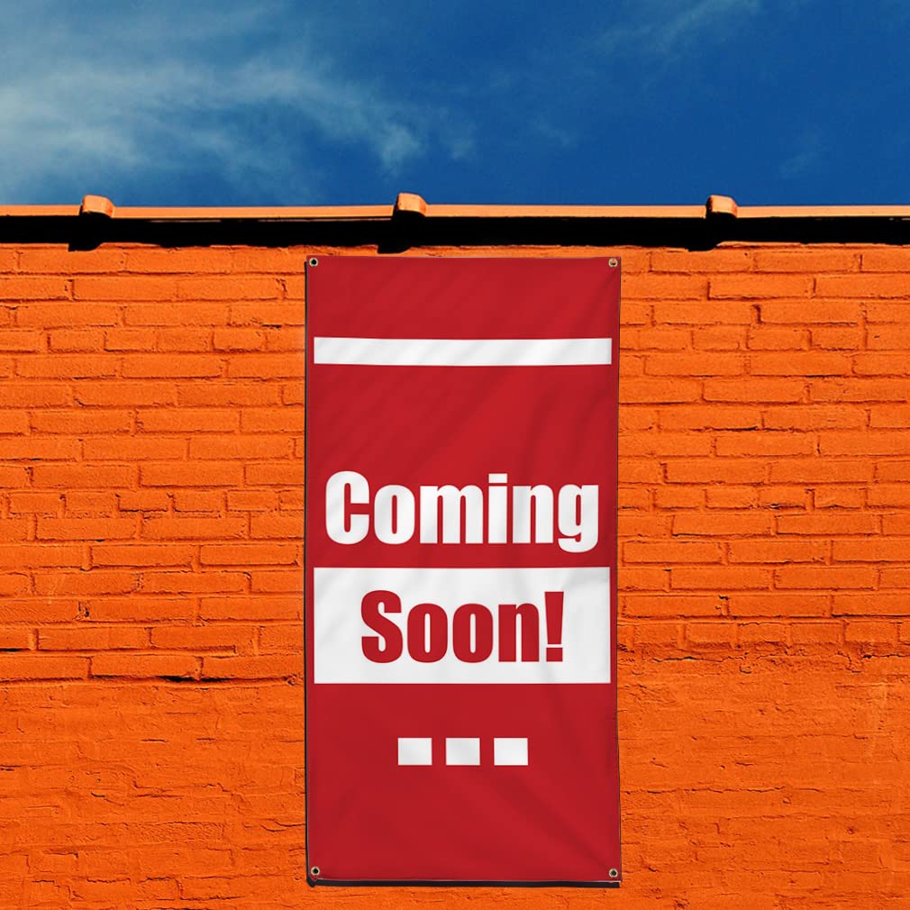 Custom Vertical Vinyl Banner - Weatherproof Outdoor Business Sign (96x48 Inches) with 8 Grommets - Ideal for Yard Sales, Grand Openings & Industrial Events