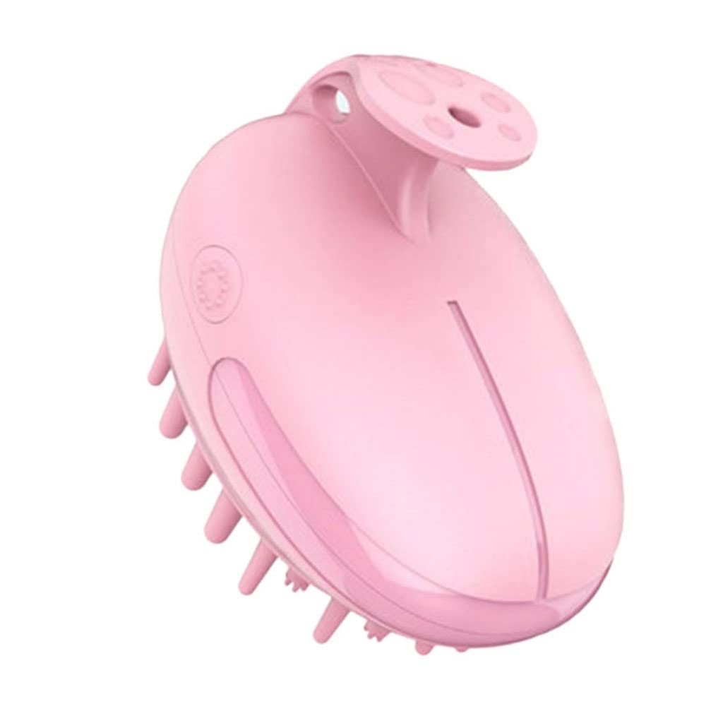Electric Scalp Massage Brush - Handheld Shampoo & Shower Massager for Relaxation & Hair Care - Mini Head Meridian Comb (Pink) - Perfect for Home Spa, Stress Relief & Scalp Stimulation