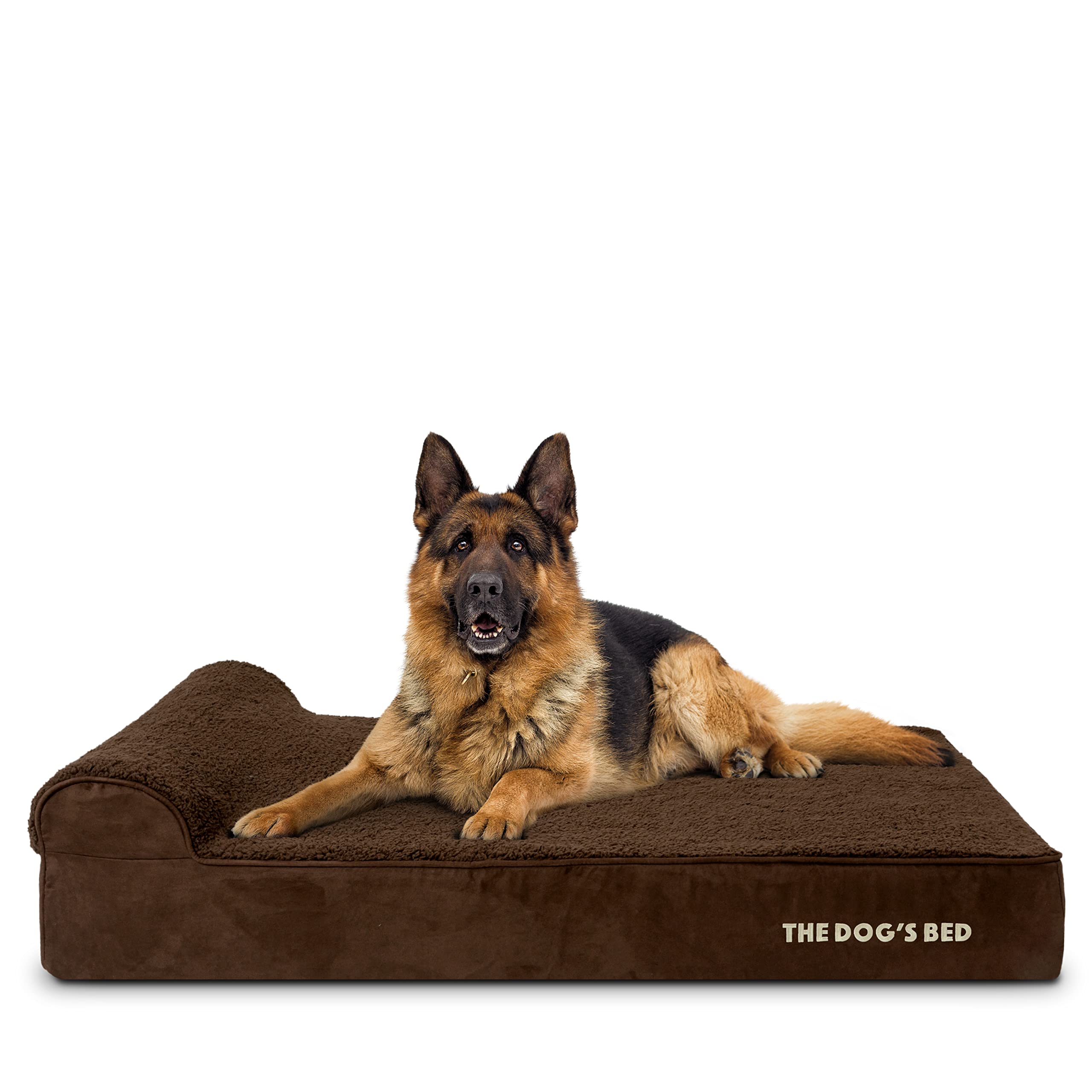 Replacement Outer Cover for Orthopedic Memory Foam Dog Bed - Washable Plush Fabric, Extra Large 46” x 28” x 6”, Brown - Perfect for Pet Owners Seeking Easy Cleaning & Comfort for Their Dogs