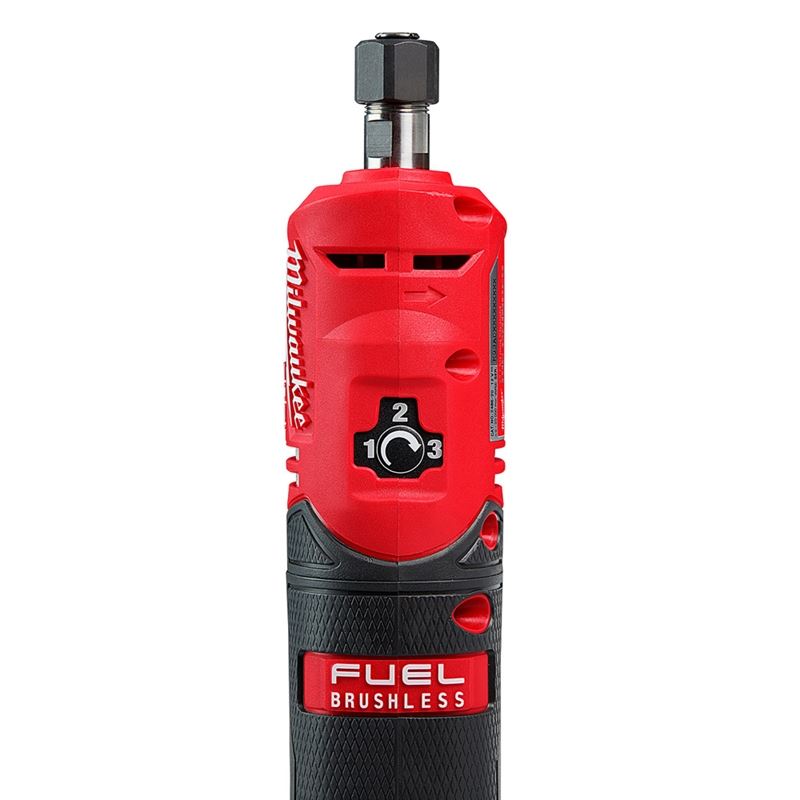 M12 FUEL 12V Brushless Cordless Straight Die Grinder Kit with 2 Batteries - Perfect for Metalworking, Wood Carving & DIY Projects