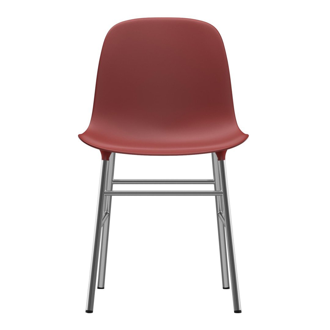 Modern Form Chair with Sturdy Metal Legs - Ergonomic Design for Home, Office & Dining Room Comfort