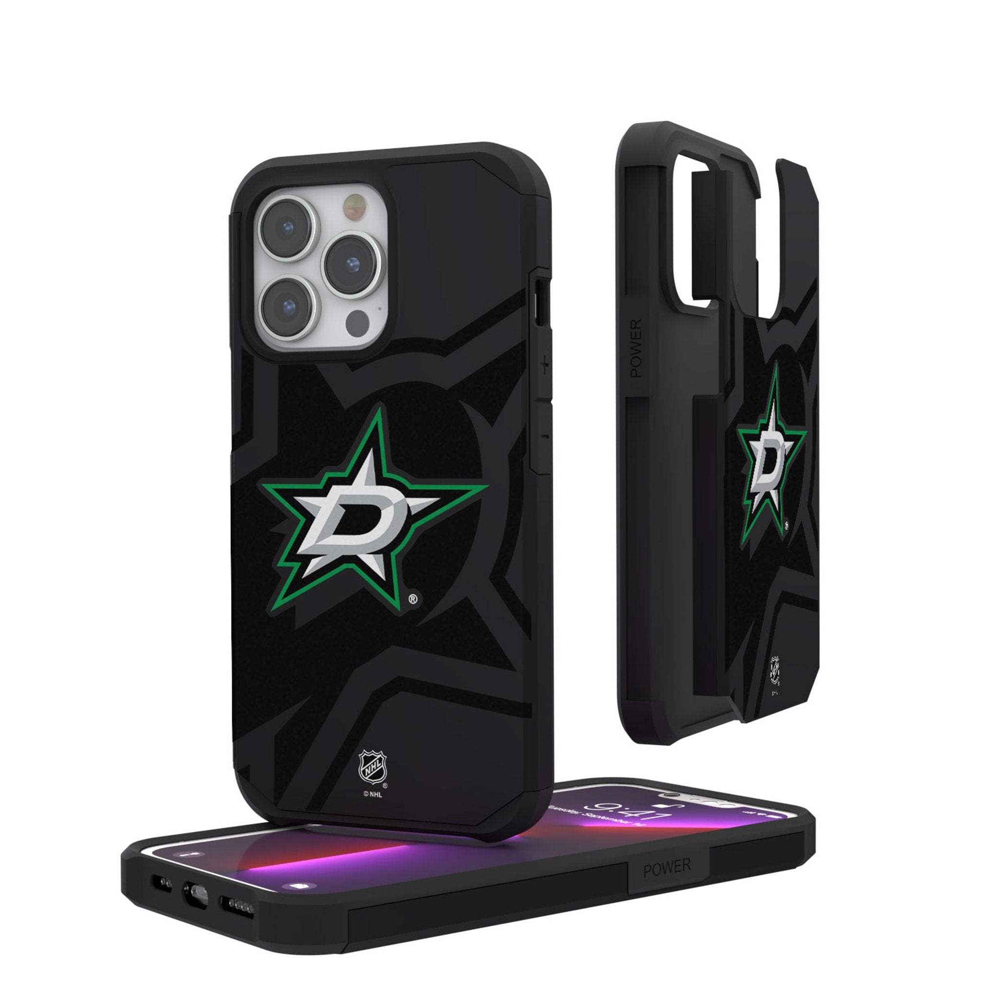 Dallas Stars Monochrome Tilt Rugged Phone Case - Shockproof & Durable Cover for iPhone & Samsung - Perfect for Sports Fans & Outdoor Adventures