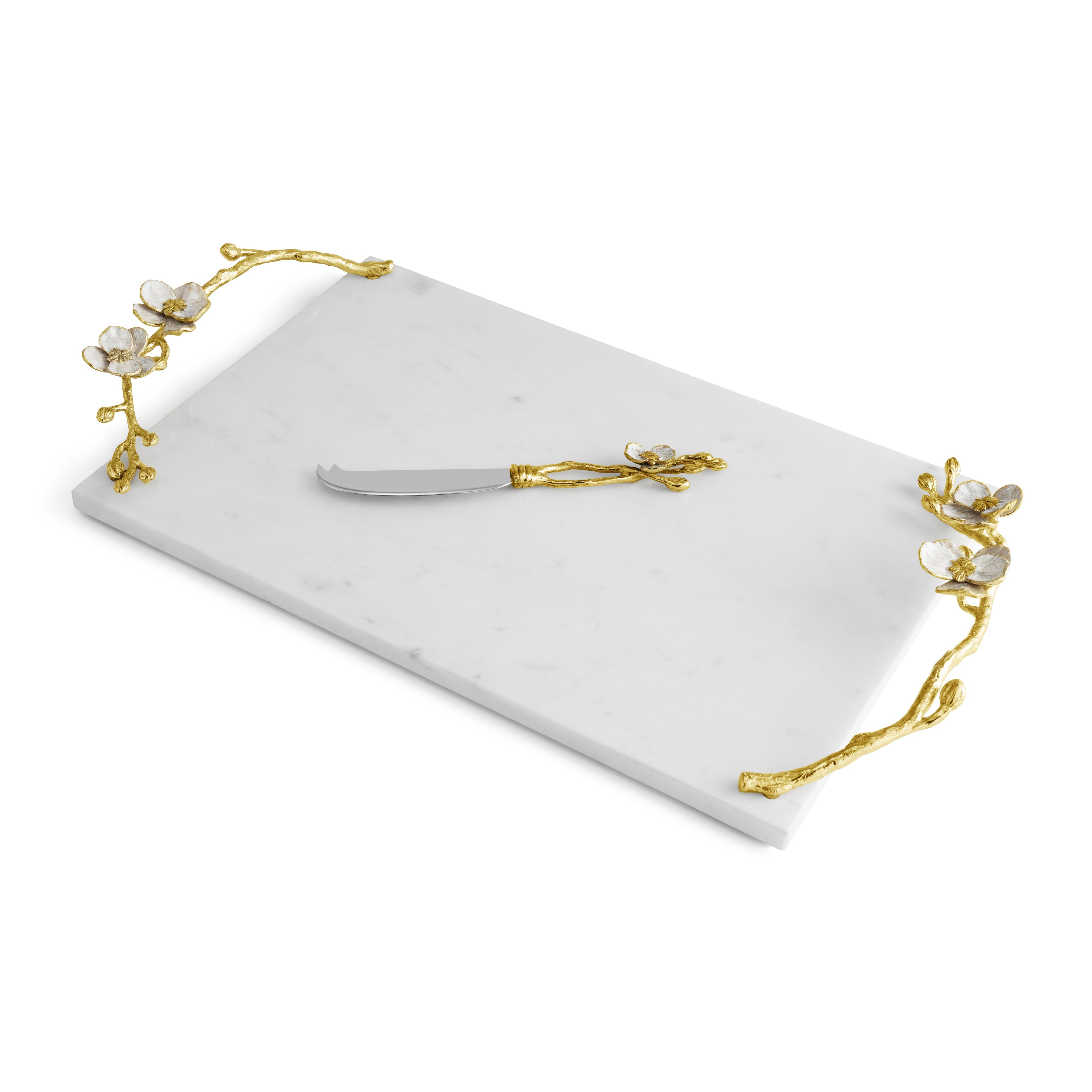 Premium Large Orchid Cheese Board with Knife Set - Perfect for Entertaining, Charcuterie, and Wine Pairing at Home Parties