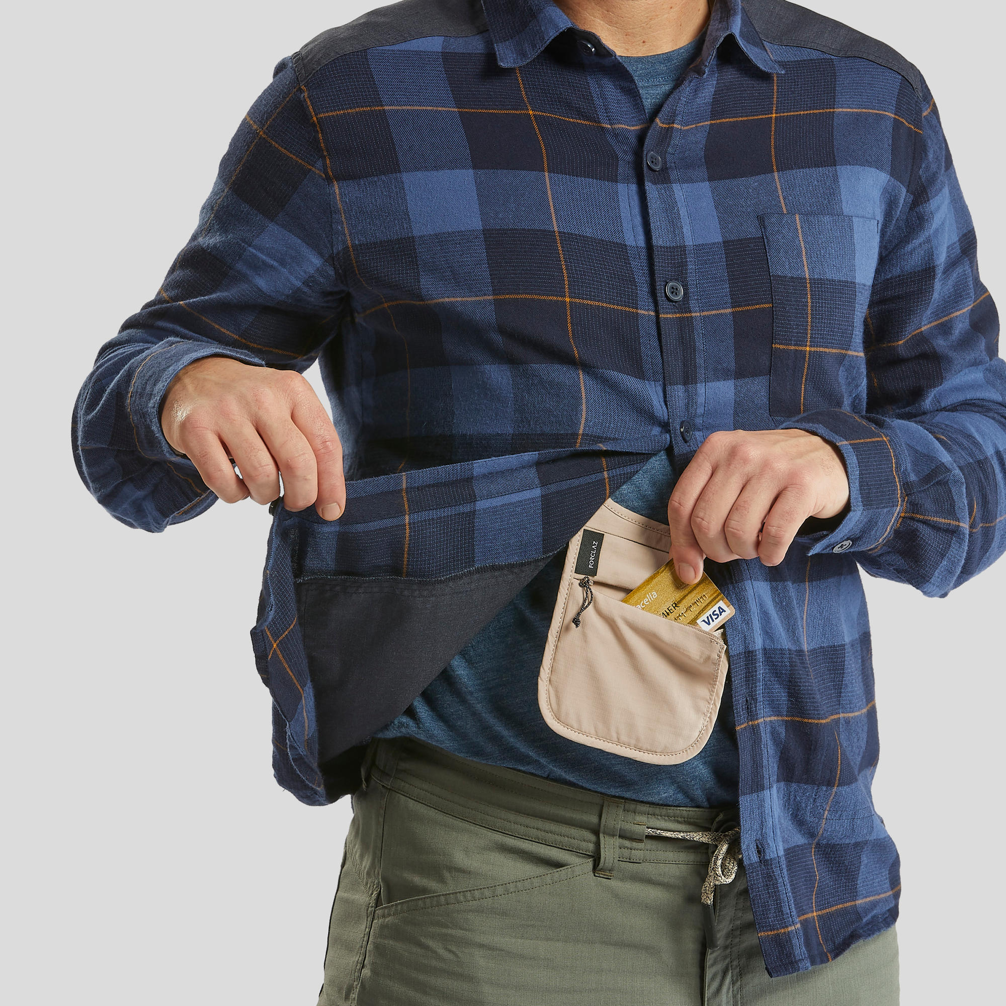 Forclaz Travel RFID Blocking Pouch - Secure Passport Holder & Credit Card Protector for Safe Travels - Perfect for Airports, Hotels & International Trips