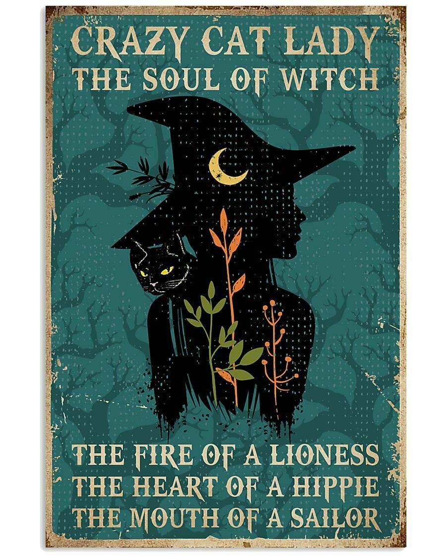 1000 Piece Jigsaw Puzzle - Funny Crazy Cat Women Witch Theme - Educational Puzzle Game for Adults & Kids - Perfect for Family Game Night & Cognitive Development