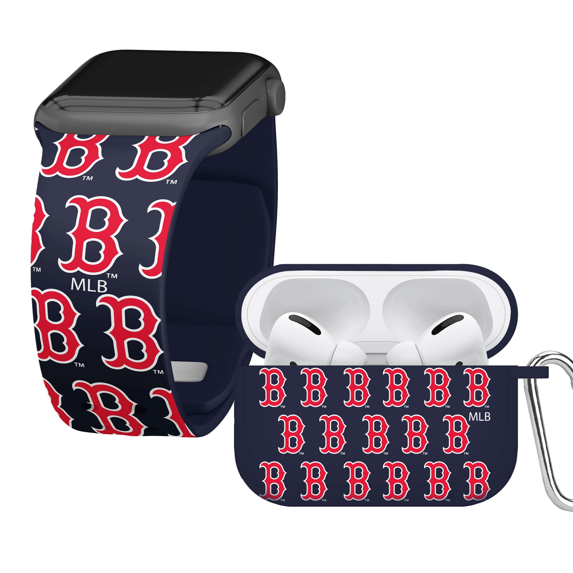 Game Time Boston Red Sox HD Combo Package for Apple Watch & AirPods Pro | Sports Fan Accessories | Perfect for Game Day & Workouts