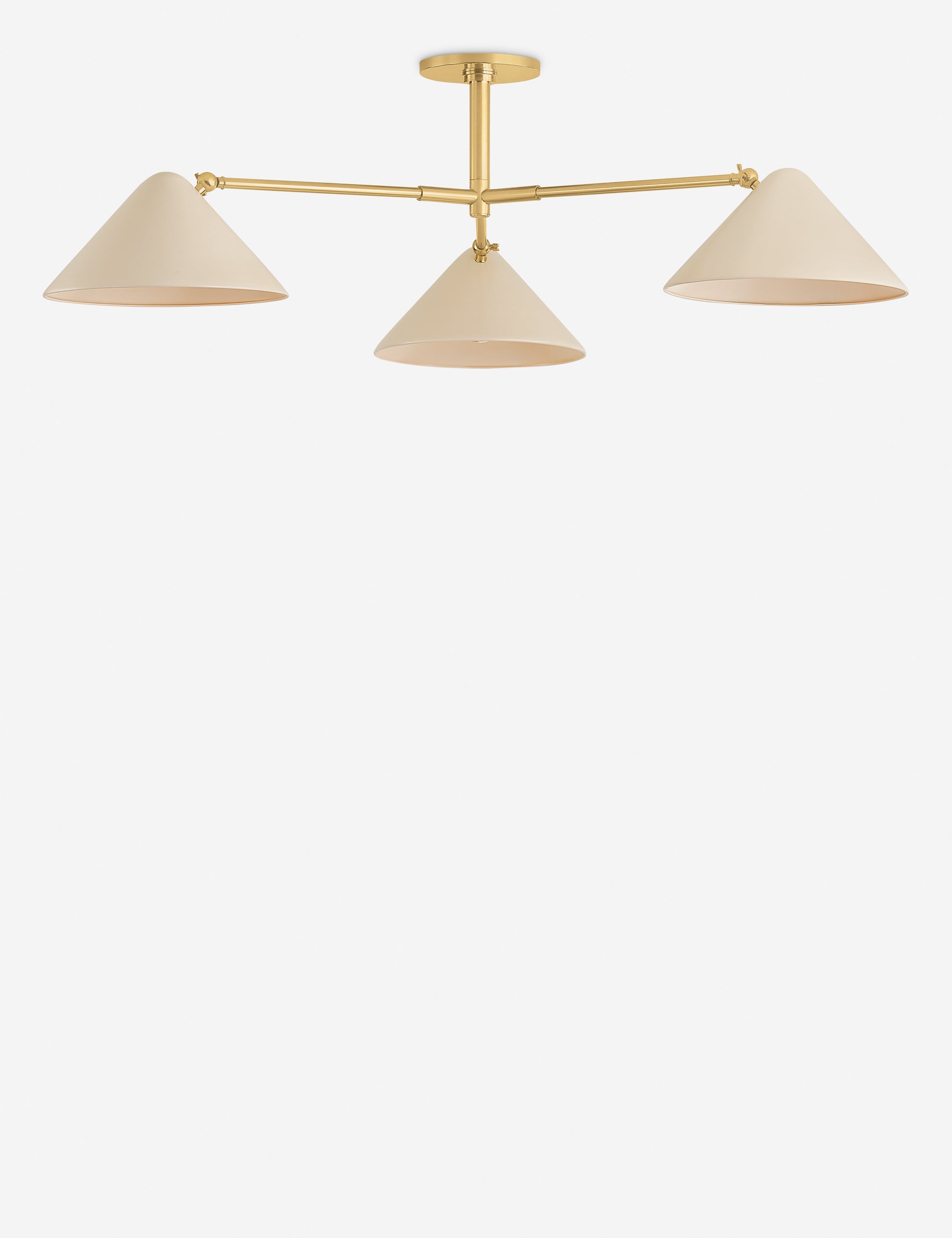Citrine Semi Flush Mount Light Fixture - Modern Amber Glass Ceiling Light for Bedroom, Living Room & Hallway