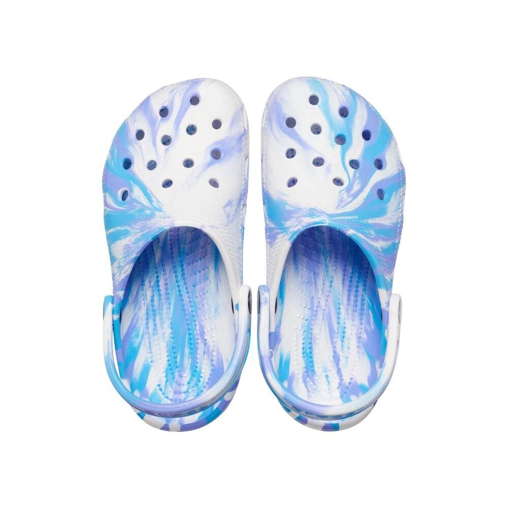 Crocs Unisex Classic Marbled Tie-Dye Clog - Comfortable Slip-On Water Shoes for Men & Women - Perfect for Beach, Pool, Garden & Indoor Wear