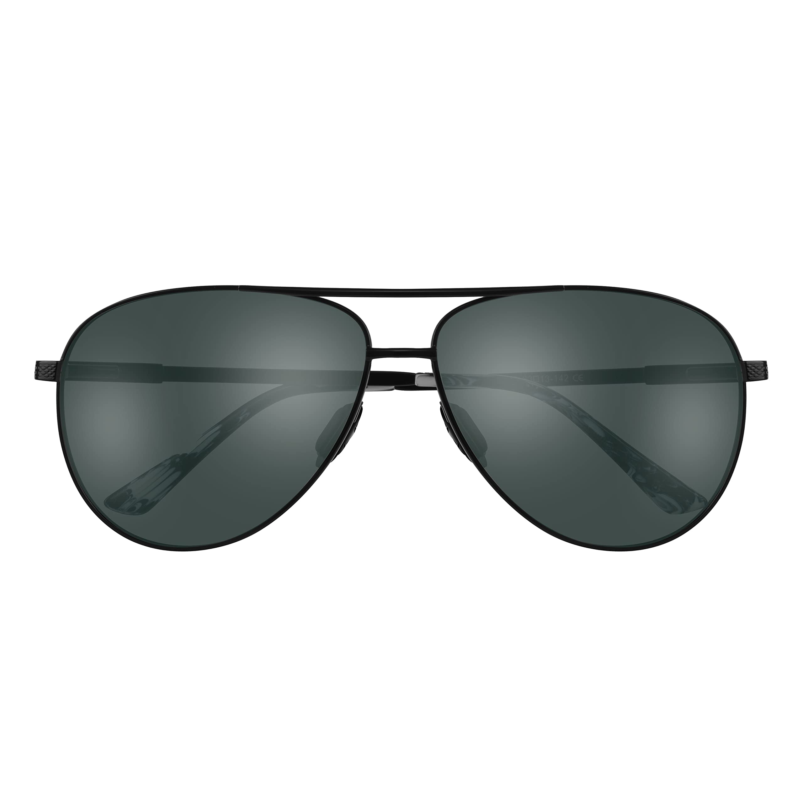 TAIQX Polarized Aviator Sunglasses for Men - UV400 Protection, Lightweight Titanium Frame - Classic Military Style Pilot Shades for Driving, Outdoor Sports & Fashion