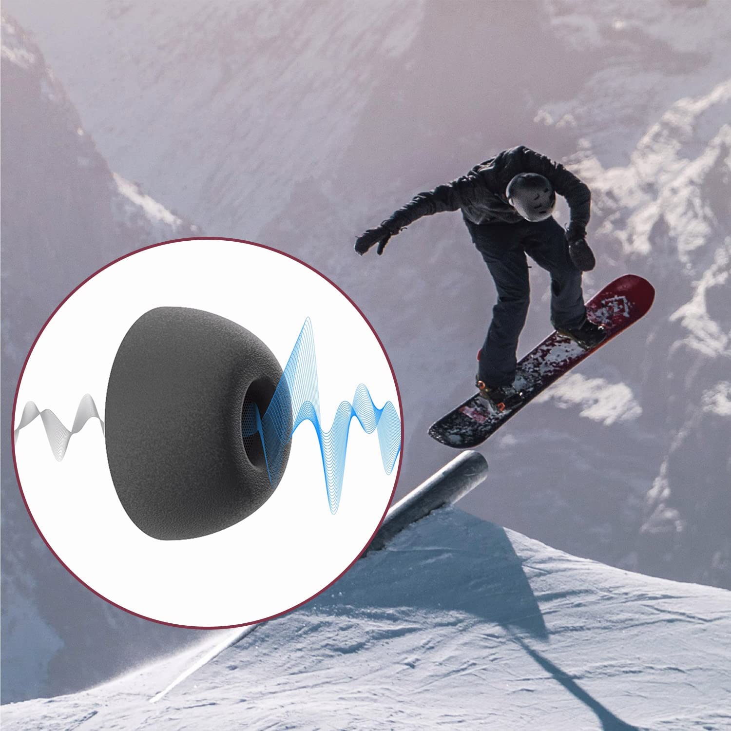 48 Pcs Silicone Replacement Earbud Tips - 3 Sizes (S/M/L) - Noise Isolating Soft Comfortable Earbuds for AirPods, Galaxy Buds & Most Wireless Earbuds - Perfect for Workouts, Commuting & Travel
