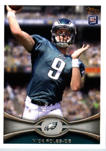 2012 Topps NFL Football Trading Card #186 Nick Foles Rookie Card - Philadelphia Eagles | Collectible Sports Memorabilia for Football Fans & Card Collectors - Perfect for Display, Trading, and Investment