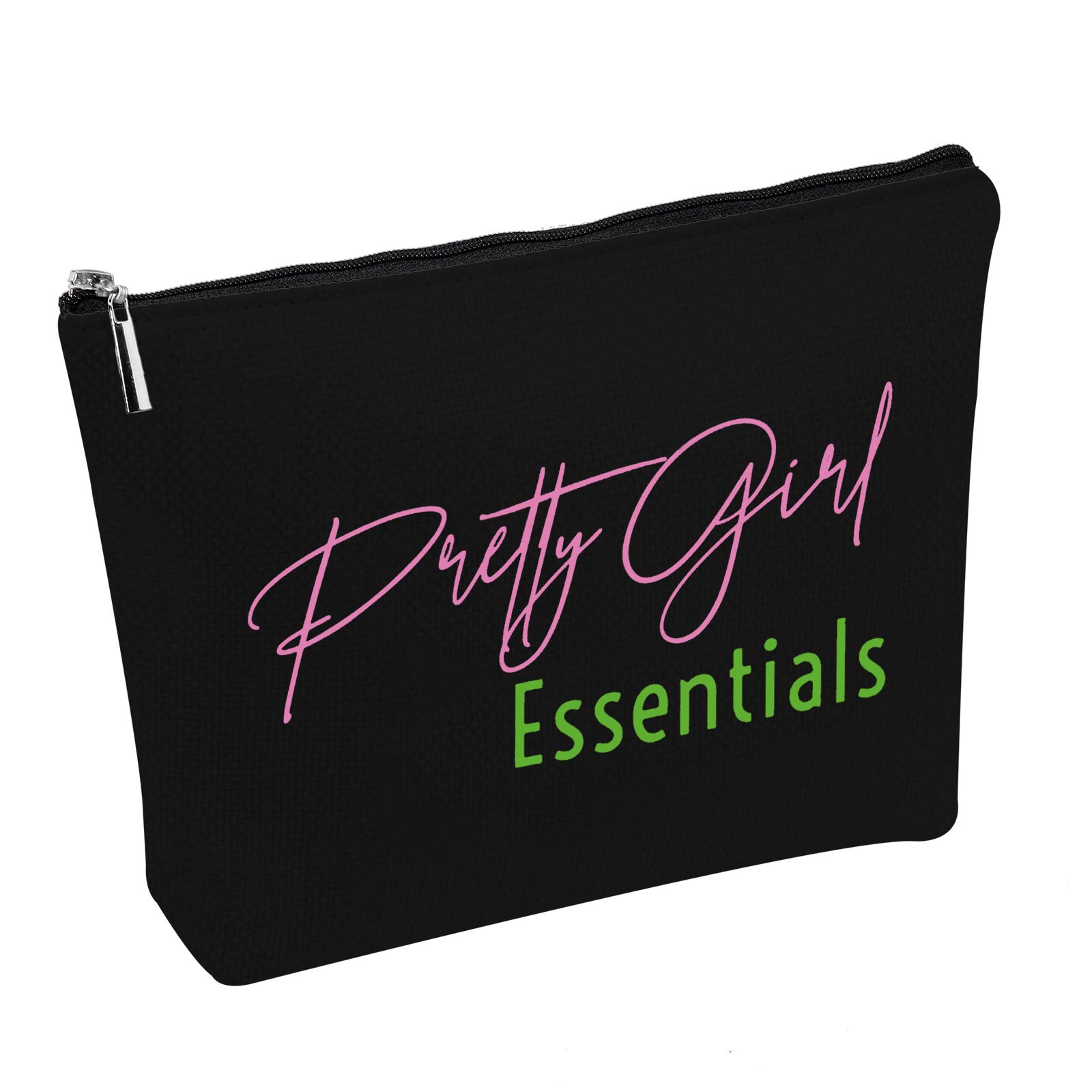 Pink and Green Sorority Makeup Bag - Cute Cosmetic Pouch for Sorority Sisters | Perfect Graduation Gift, Bridesmaid Present & College Essentials | Great for Travel, Dorm Room & Everyday Use
