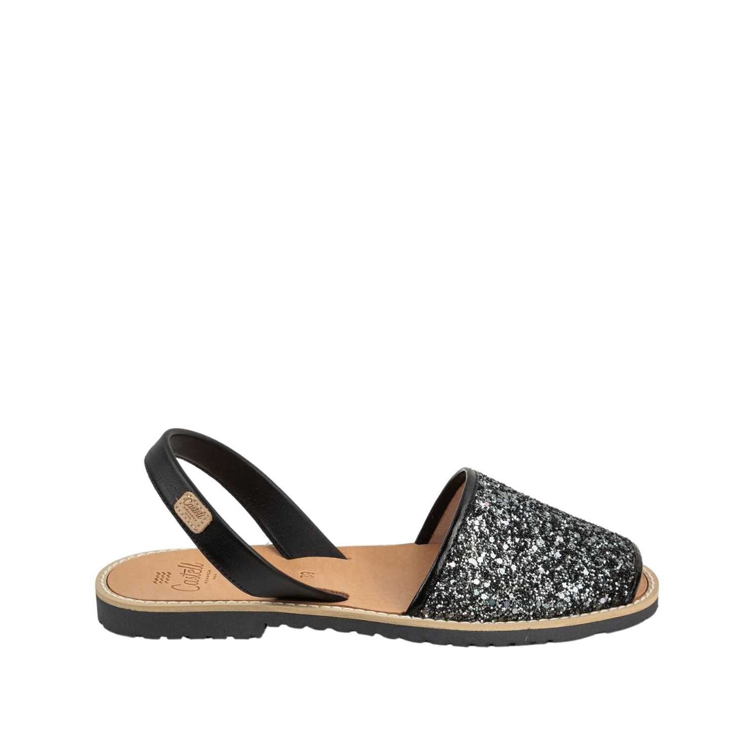 Madona 1056R Women's Open Toe Glitter Leather Menorcan Sandals - Perfect for Beach Vacations, Summer Parties & Casual Outings