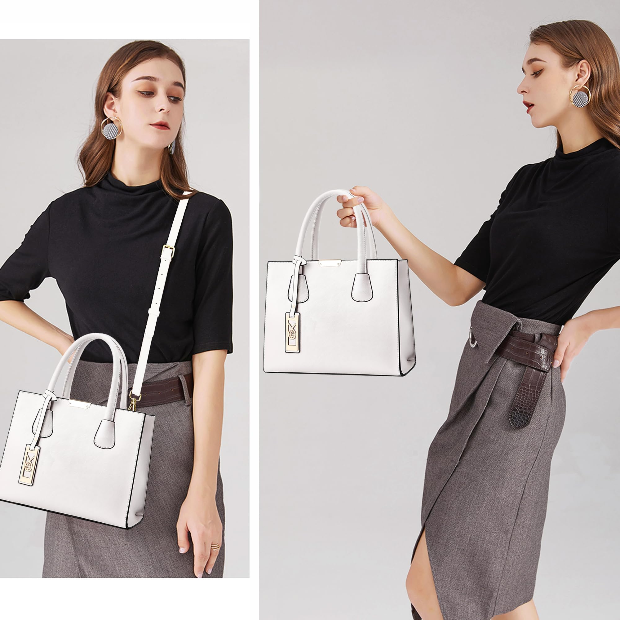 CHICAROUSAL Women's Crossbody Bags & Handbags - PU Leather Tote Shoulder Bag with Top Handle - Fashion Satchel Purse for Work, Travel & Everyday Use