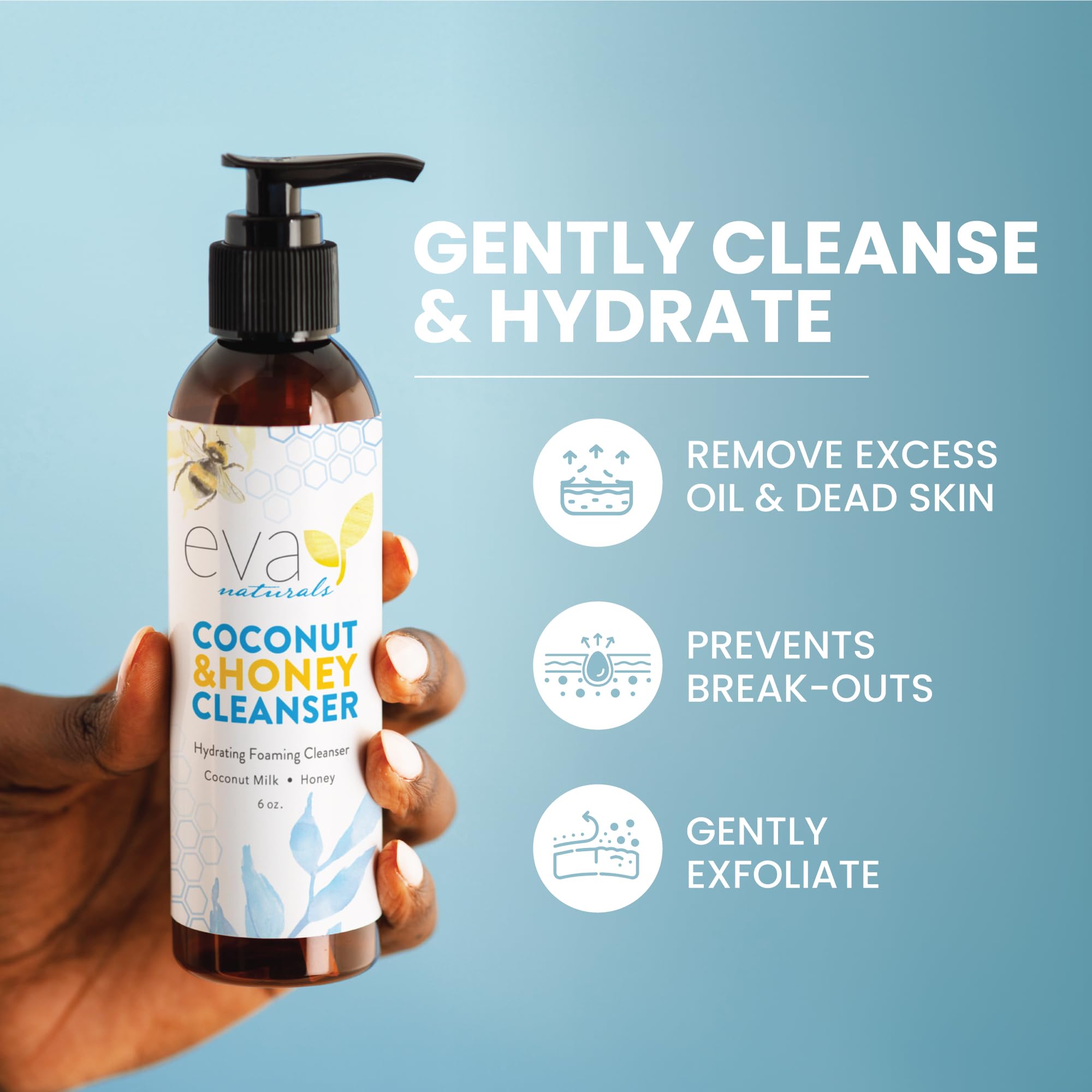 Vitamin C Serum with Hyaluronic Acid & Antioxidants | Coconut Honey Facial Cleanser | Skincare Bundle for Brightening, Hydration & Deep Cleansing | Perfect for Morning & Night Routine, Travel Skincare Kit