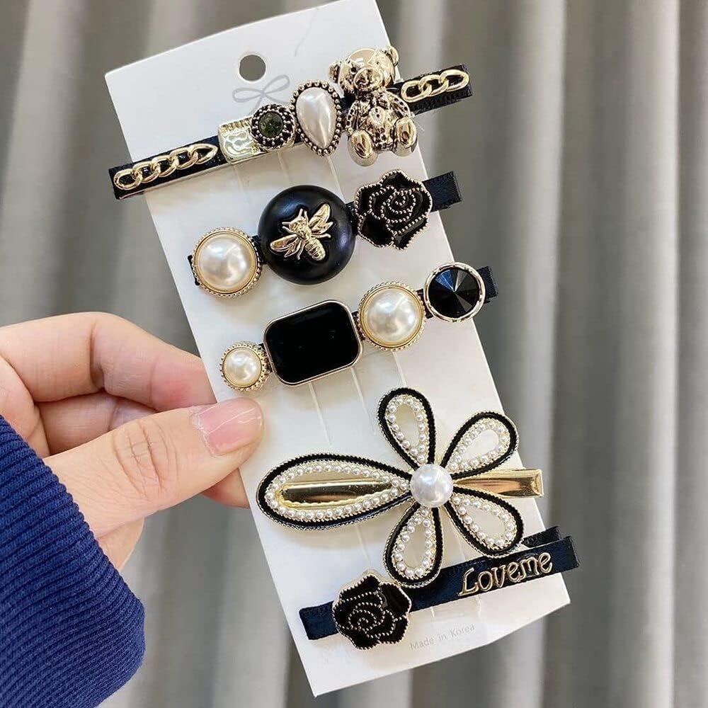 Pearl Hair Clips for Women - Elegant Hair Barrettes & Hairpins Set (5 PCS) - Perfect Hair Accessories for Long & Short Hair - Great Birthday, Business Gift for Women, Girls, Girlfriend & Ladies - Ideal for Weddings, Parties & Daily Styling