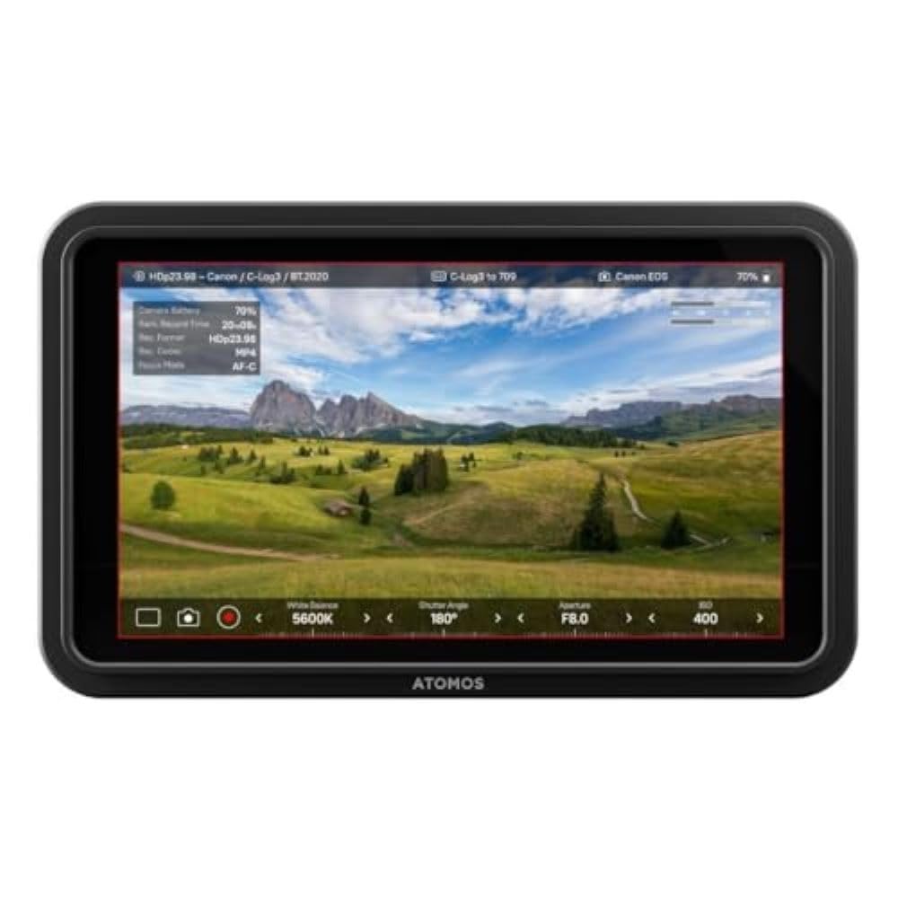 Atomos Shinobi II Monitor Bundle with Watson NP-F770 Lithium-Ion Battery (7.4V 4400mAh), Compact AC/DC Charger for L/M Series Batteries & 5-Pack Anti-Static Screen Wipes - Perfect for Filmmaking, Vlogging & Professional Video Production