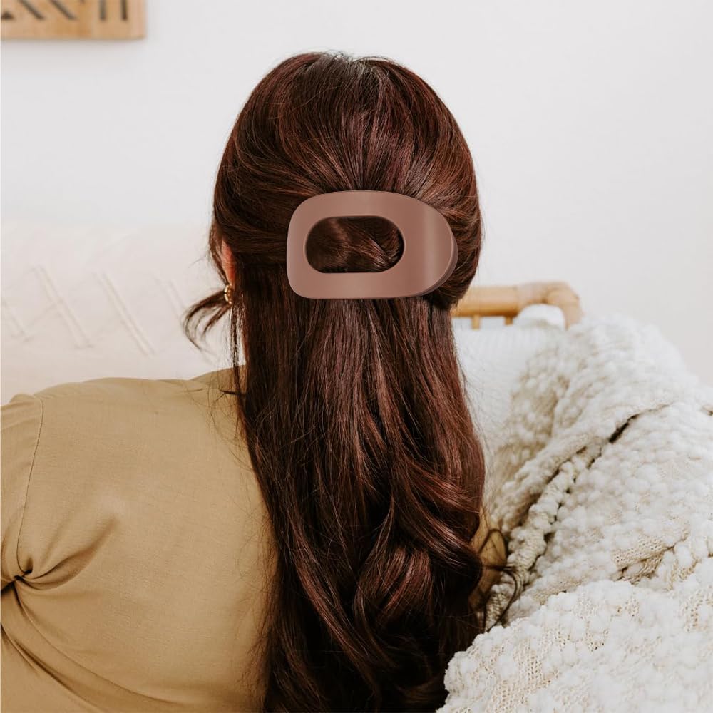 Matte Duck Billed Hair Claw Clips for Women - Large Neutral Hair Clips for Thick & Thin Hair (3 Colors) | Perfect for Ponytails, Buns & Everyday Styling