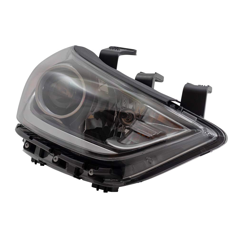 Brock Replacement Headlight Assembly for 2017-2018 Hyundai Elantra Sedan - Passenger Side Halogen Headlamp with DRL (Daytime Running Lights) - Part #92102-F3010 / 92102F3010 - Perfect for Night Driving & Enhanced Visibility